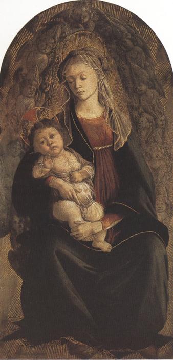 Sandro Botticelli Madonna of the Rose Garden or Madonna and Child with St john the Baptist (mk36) Sweden oil painting art